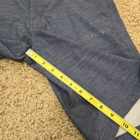 Hurley Swim Trunks Mens 28 Dark Slate Blue with Zippered Pocket - Picture 10 of 10